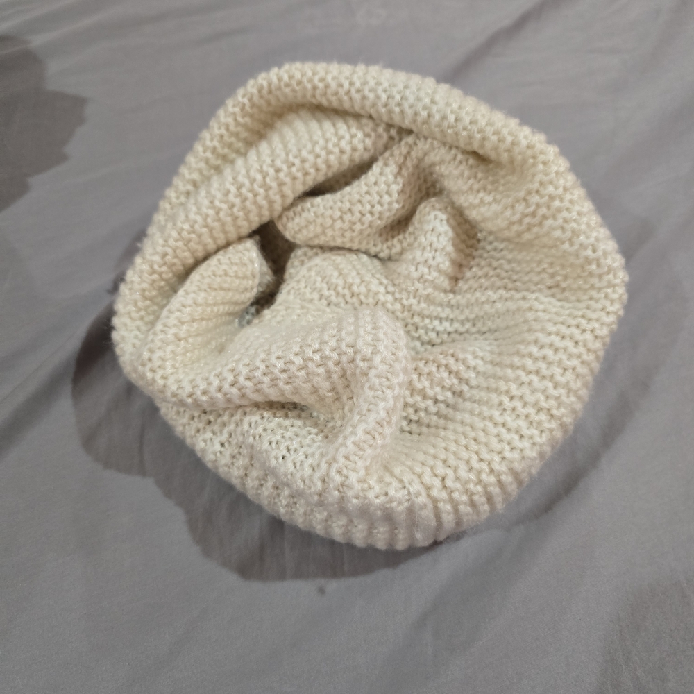 Cozy Cream Knit Infinity Scarf